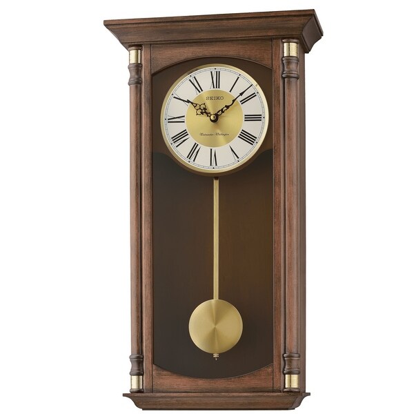 Seiko Traditional Elegance Wall Clock with Pendulum and Chime. Opens flyout.