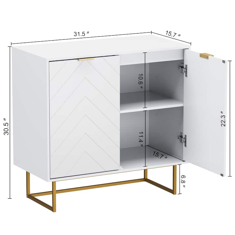Sideboard Buffet Cabinet with Storage Adjustable Shelf Cabinet for Living Room, Kitchen