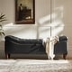 preview thumbnail 13 of 38, Zona 59"W Traditional Faux Leather Tufted Upholstered Storage Bench With Soild Wood Legs and Nailhead Trim By HULALA HOME