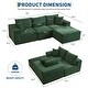 preview thumbnail 40 of 54, 109'' Corduroy Modular Sectional Sofa with Chaise