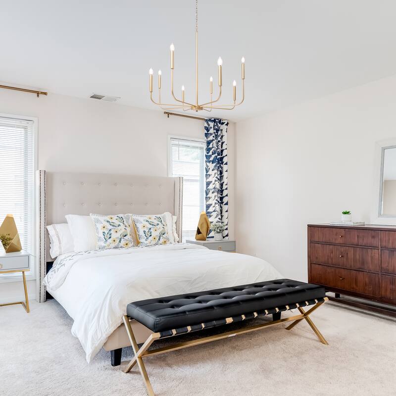 Modern Farmhouse 8-Light Classic Candle Light for Dining Living Room