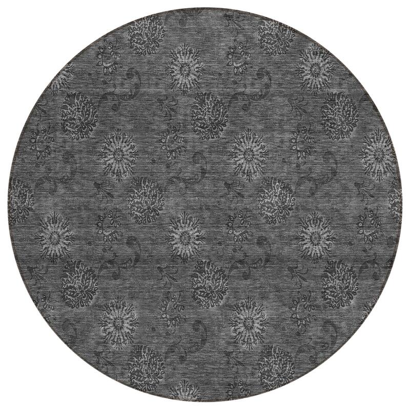 HomeRoots Floral Transitional Rectangle Outdoor Rug
