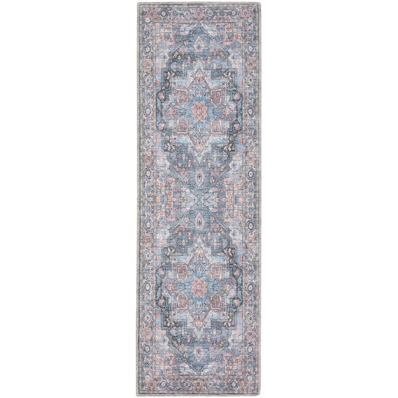 New Concept Washables Persian Boho Machine Washable Area Rug