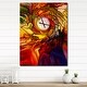 preview thumbnail 10 of 12, Designart 'Illusions of Stained Glass' Oversized Modern Wall CLock 24 in. wide x 32 in. high