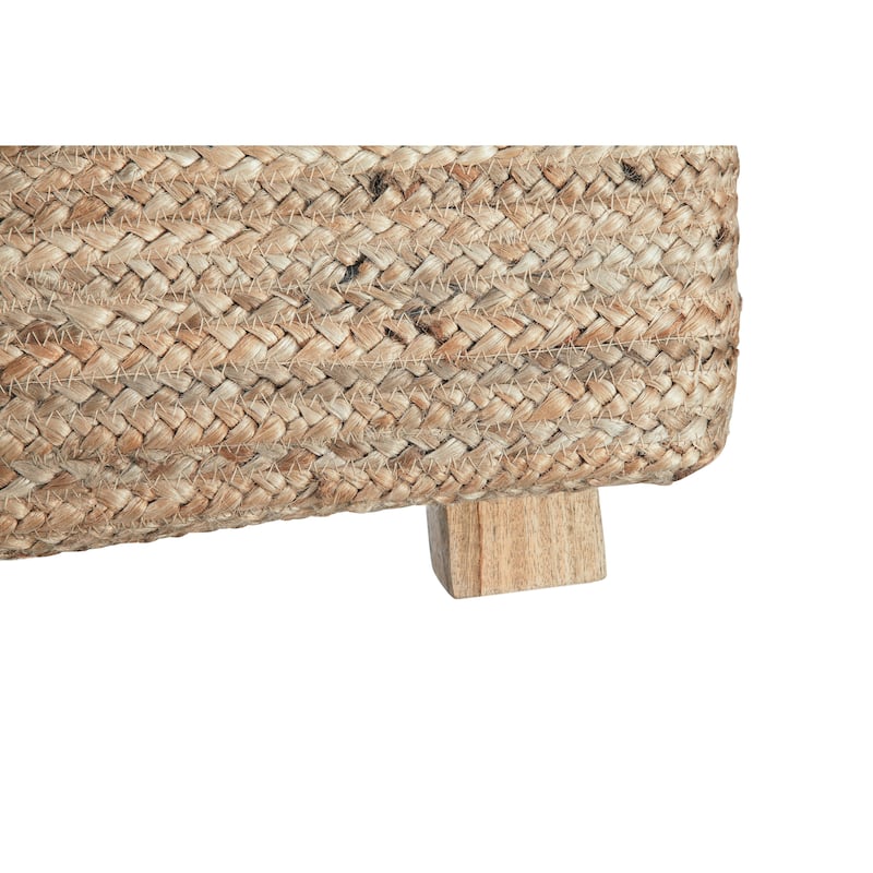 Biscayne Natural Woven Jute 30-Inch Wide Square Coffee Table