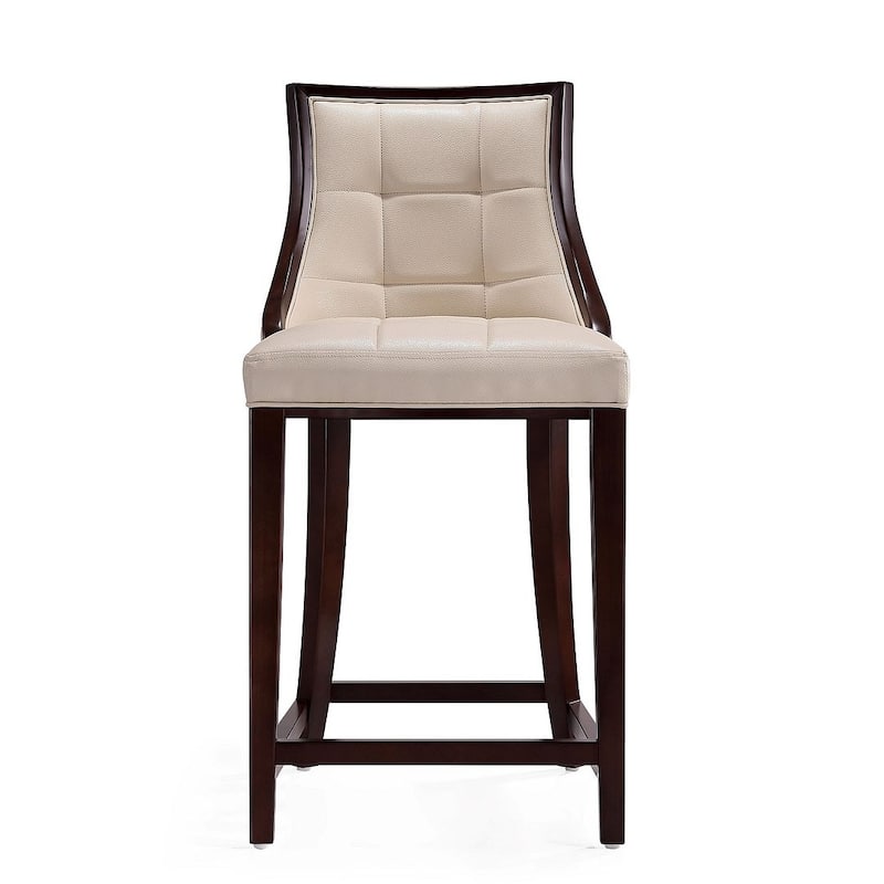 Manhattan Comfort Fifth Ave 39.5 in. Dark Walnut Beech Wood Counter Height Bar Stool