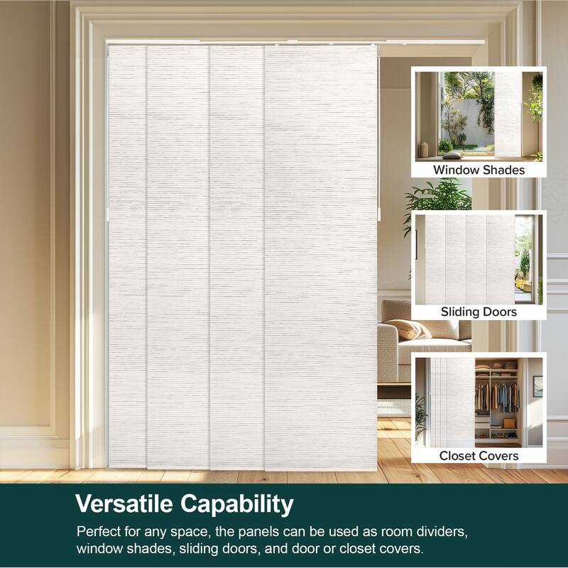 CHICOLOGY Adjustable Sliding Panels, Light Filtering - 46"- 86" W X 92" H