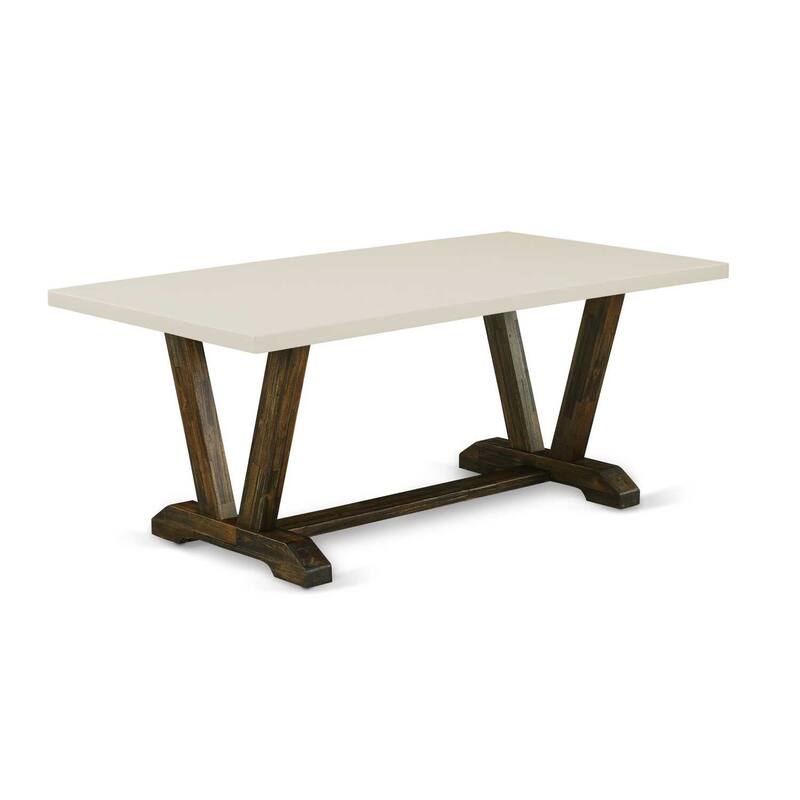 Handmade Dining Table Set - 7 Piece Kitchen Set - 6 Parsons Chairs - Rectangular Table - Hardwood Frame - 72