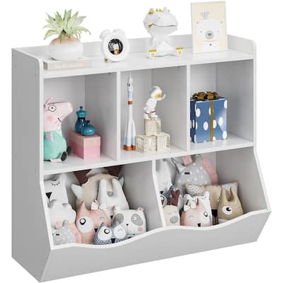 Multi Shelf with Cubby Organizer Cabinet for Storage Books and Toys