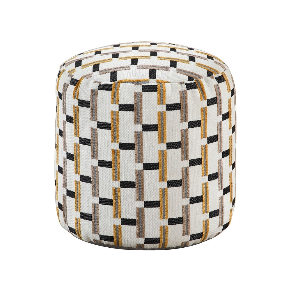 Ossela Fabric Round Pouf