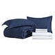 preview thumbnail 14 of 27, Home Essential Lightweight Bed In A Bag Bedding Set (Includes Comforter, Sham, Bedskirt, Fitted Sheet, Flat Sheet, Pillowcase) Indigo - King