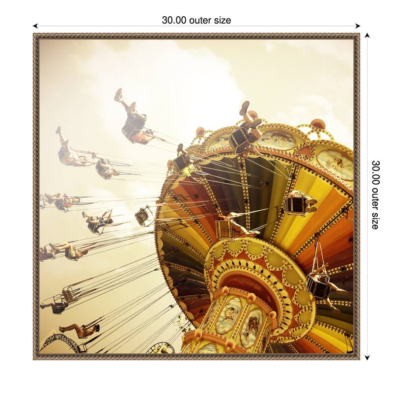 Euphoria by Kapuschinsky Framed Canvas Wall Art Print - 30 x 30 in