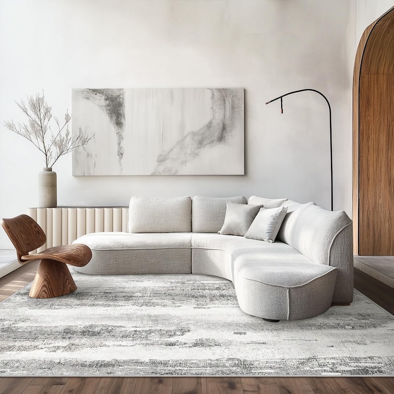 Mcow Abstract Collection Contemporary Machine Washable Area Rug