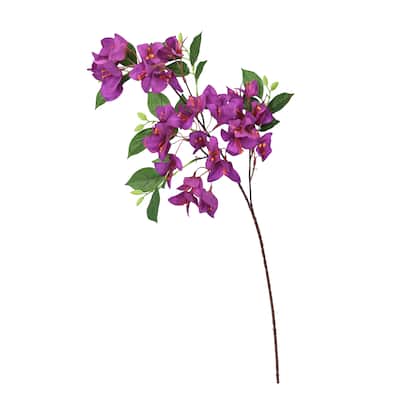 Set of 4 Purple Artificial Bougainvillea Flower Stem Spray 30in - 30" L x 10" W x 5' DP