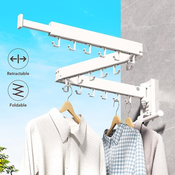 Clothes Drying Rack,Laundry Drying Rack Wall Mount, Wall Mounted