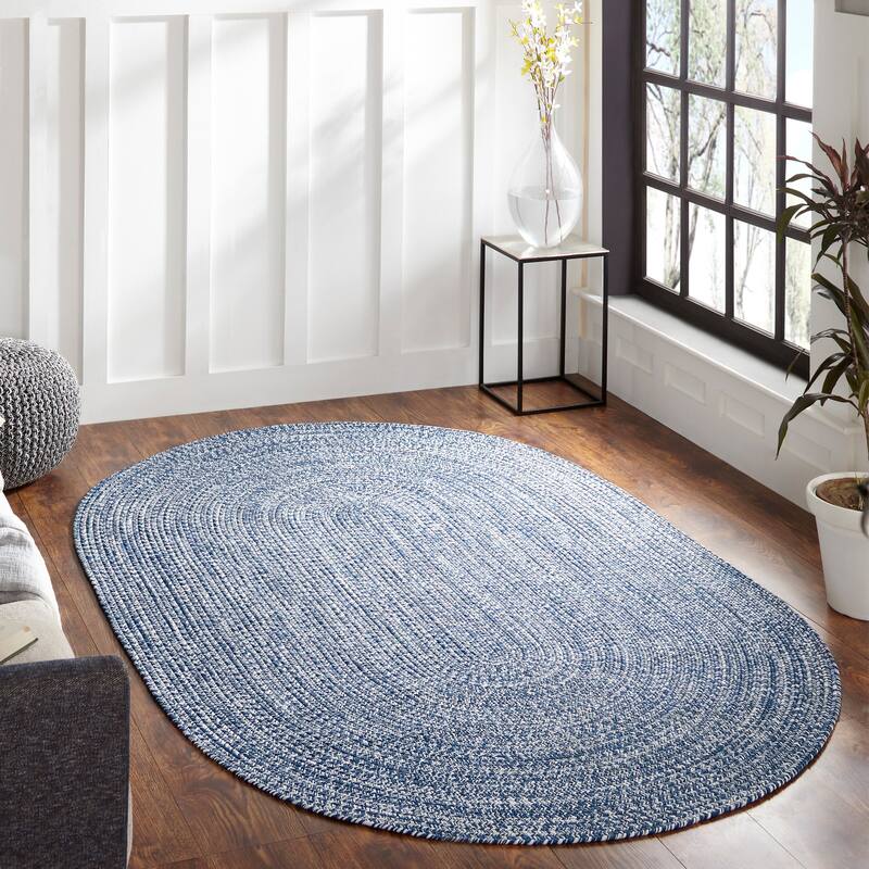 Superior Modern Rustic Bohemian Reversible Multi-Tone Braided Indoor Outdoor Area Rug