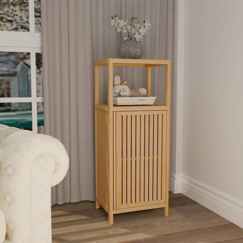 41 Inch Multi-Scene Use Large Capacity Single Door Locker With One Shelf - Natural