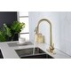 preview thumbnail 3 of 22, High Arc Single Handle Kitchen and Bathroom Sink Faucet with Deck Plate Gold