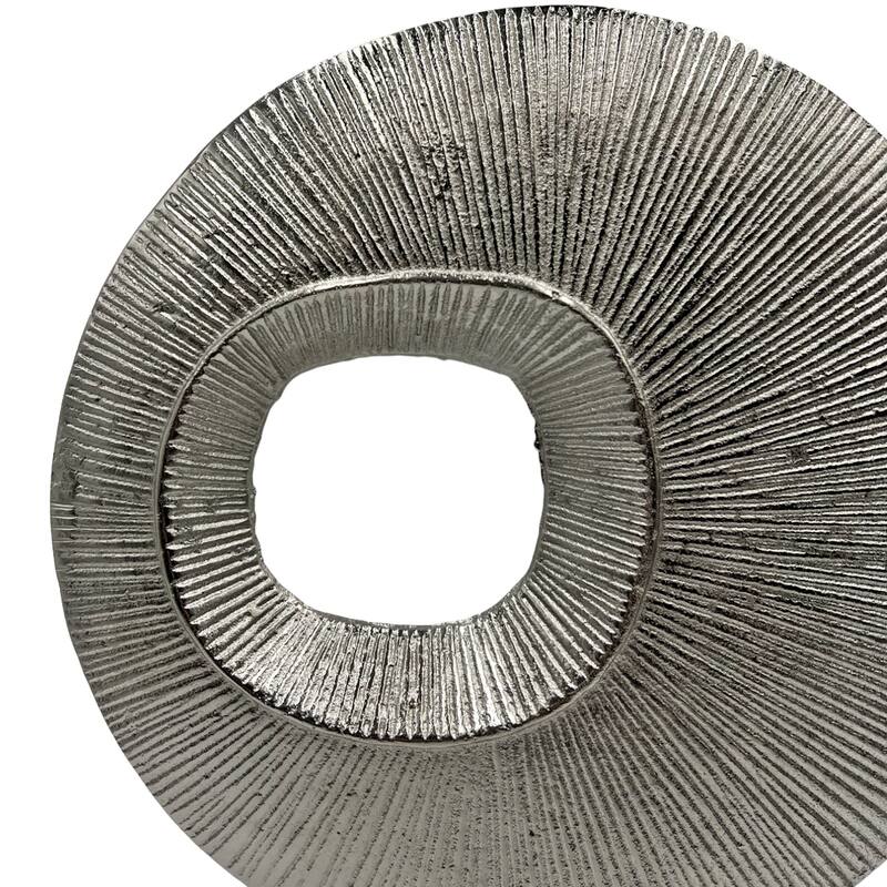 Decorative Handmade Aluminum 19 inch Modern Eyeball Mirror Sculpture - 12.5 x 5 x 19 in