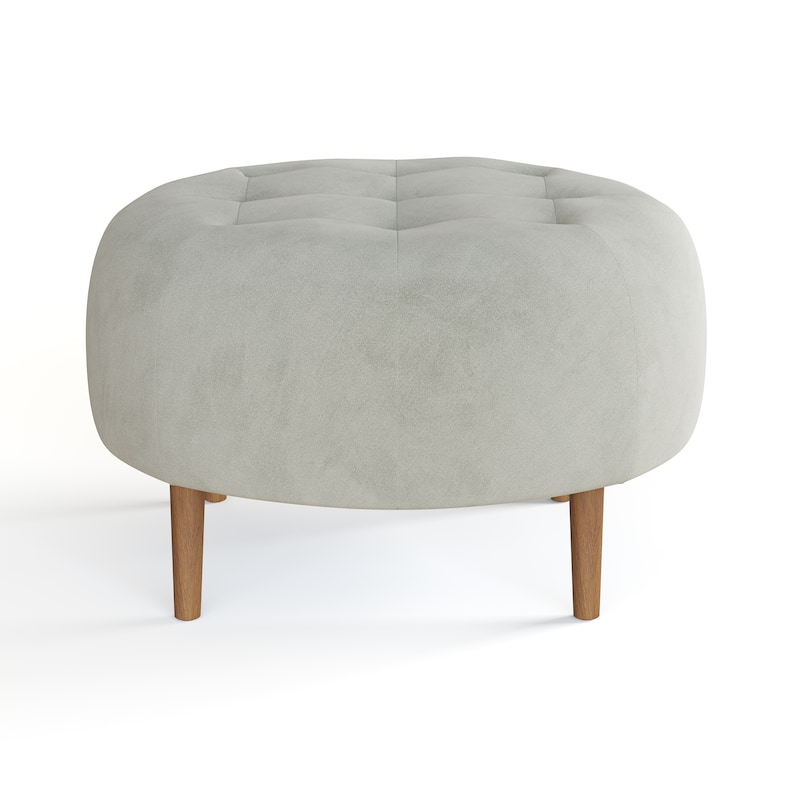 Bloomfield Round Performance Velvet Ottoman