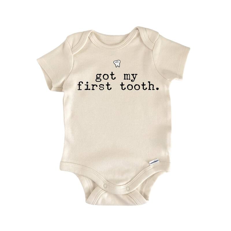 First Tooth Fairy - Baby Boy Girl Clothes Infant Bodysuit Funny Cute Newborn - Natural - Newborn