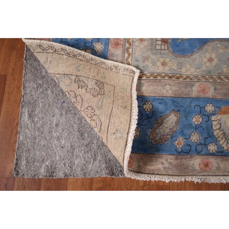 Over-Dyed Distressed Tabriz Persian Vintage Hand-Knotted Wool Carpet - 8'2" x 10'8"
