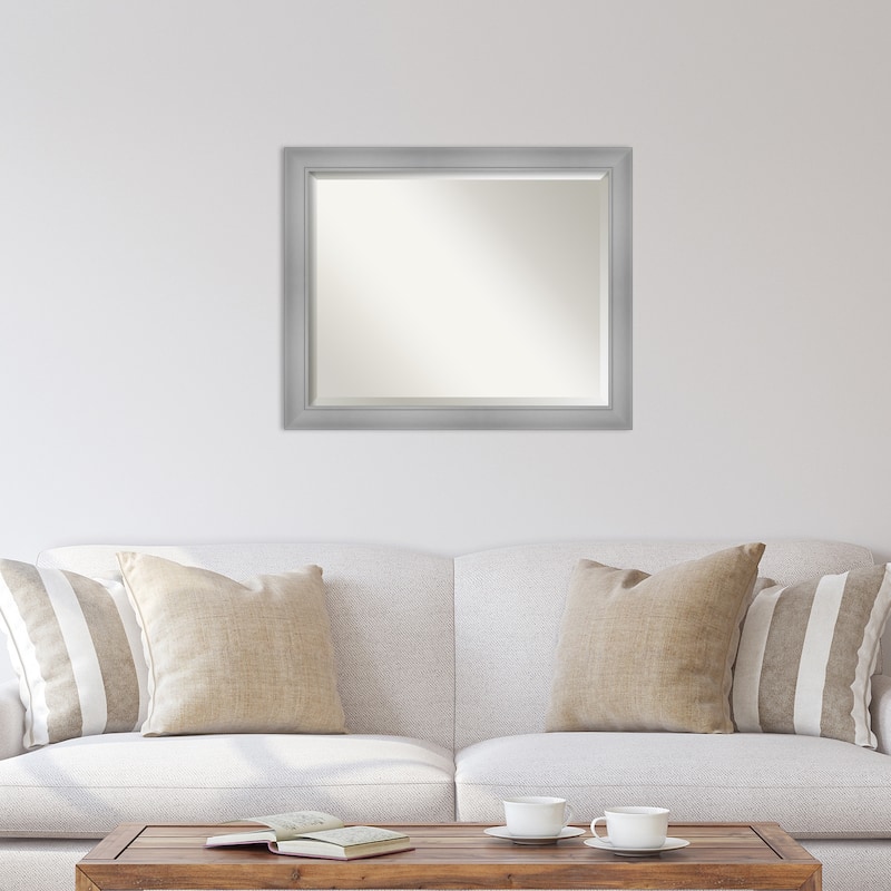 Beveled Wall Mirror - Flair Polished Nickel Frame
