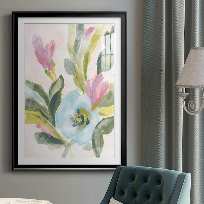 Floral Breeze Fresco II Premium Framed Print - Ready to Hang