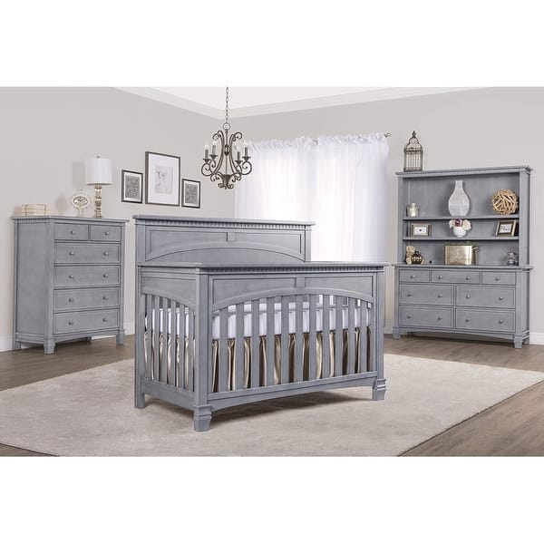 Evolur Santa Fe Storm Grey 5 in 1 Convertible Crib
