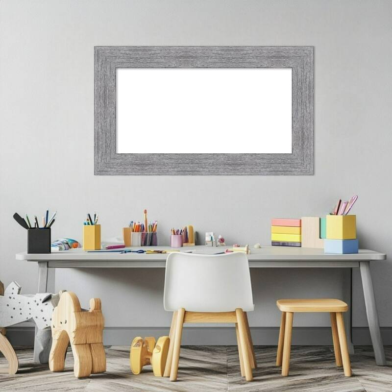 Amanti Art Bark Rustic Char Framed Dry Erase Magnetic Board