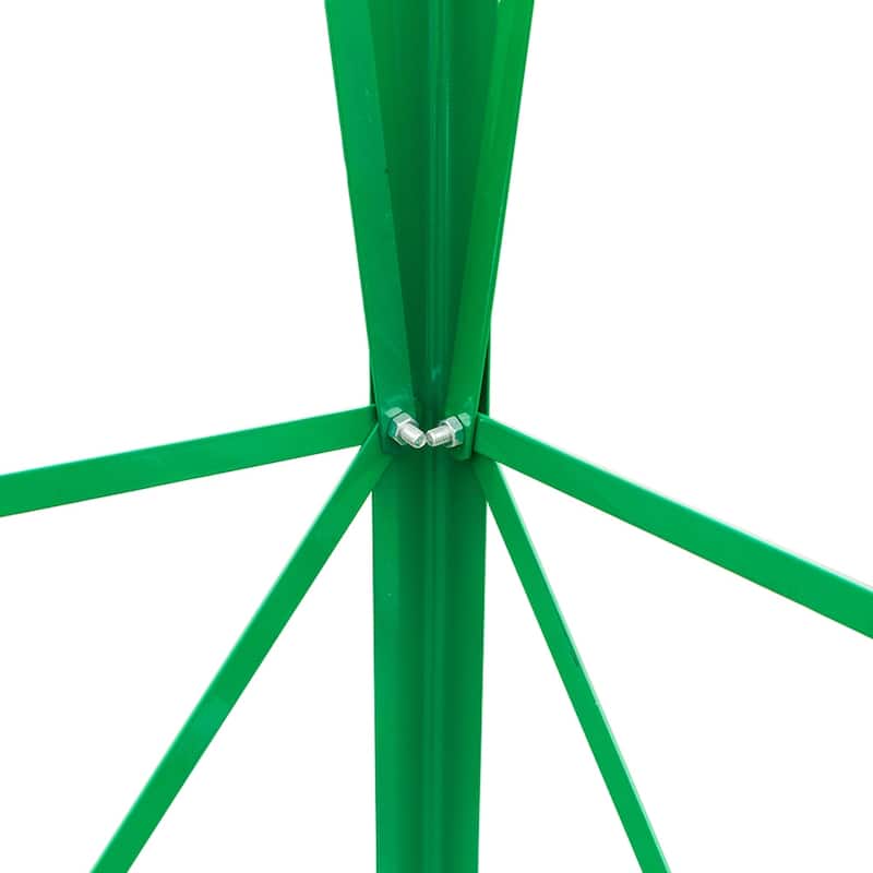 8FT Weather Resistant Yard Garden Windmill, Green