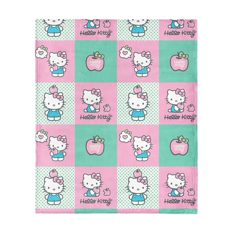 Sanrio Hello Kitty Silk Touch Sherpa Throw Blanket