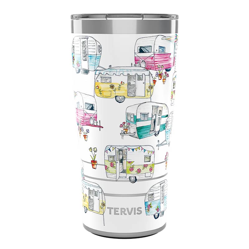Tervis Traveler Colorful Camper Triple Walled Insulated Travel Tumbler, Stainless Steel - 20oz - 20oz