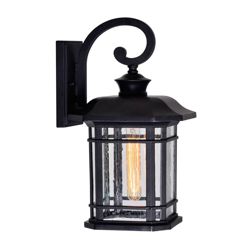 Blackburn 1 Light Outdoor Black Wall Lantern - Black