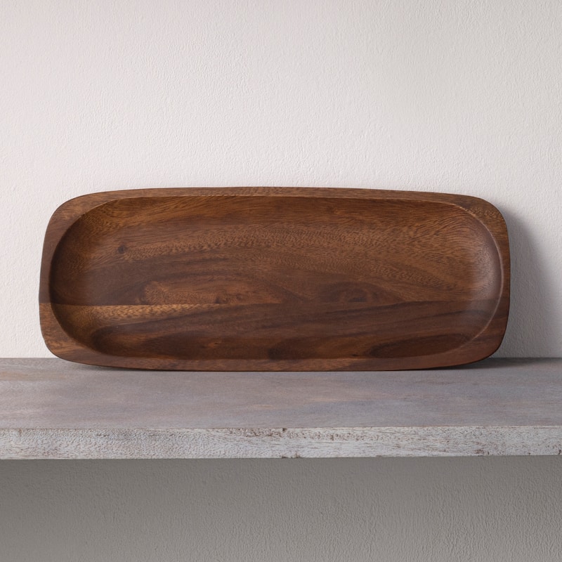 Noritake Kona Wood Rectangular Platter, 15"