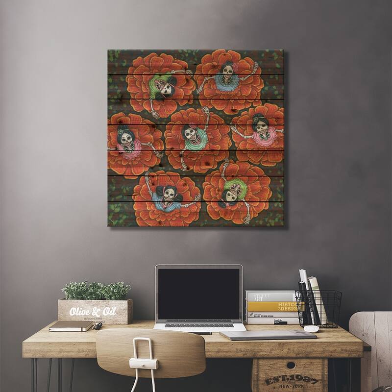 Bailemos Print On Wood by Holly Wood - Multi-Color