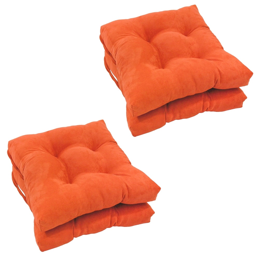 16-inch Square Indoor Microsuede Chair Cushions (Set of 2, 4, or 6)