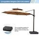 preview thumbnail 46 of 46, Crestlive Products Luxury 11.5 Ft Patio Cantilever Umbrella with Round Double Top