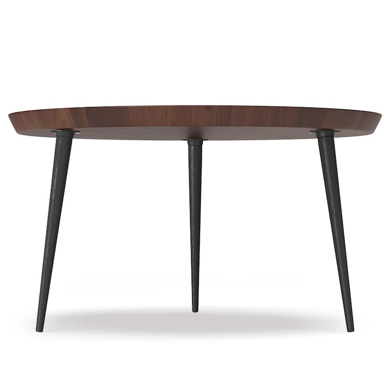 WYNDENHALL Joellla Modern Industrial Coffee Table in Cognac - 30" d x 30" w x 16" h