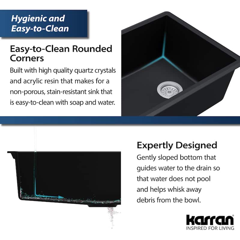 Karran Undermount Quartz Single-bowl Kitchen Sink