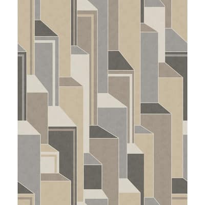Seabrook Designs Deco Geometric Unpasted Wallpaper