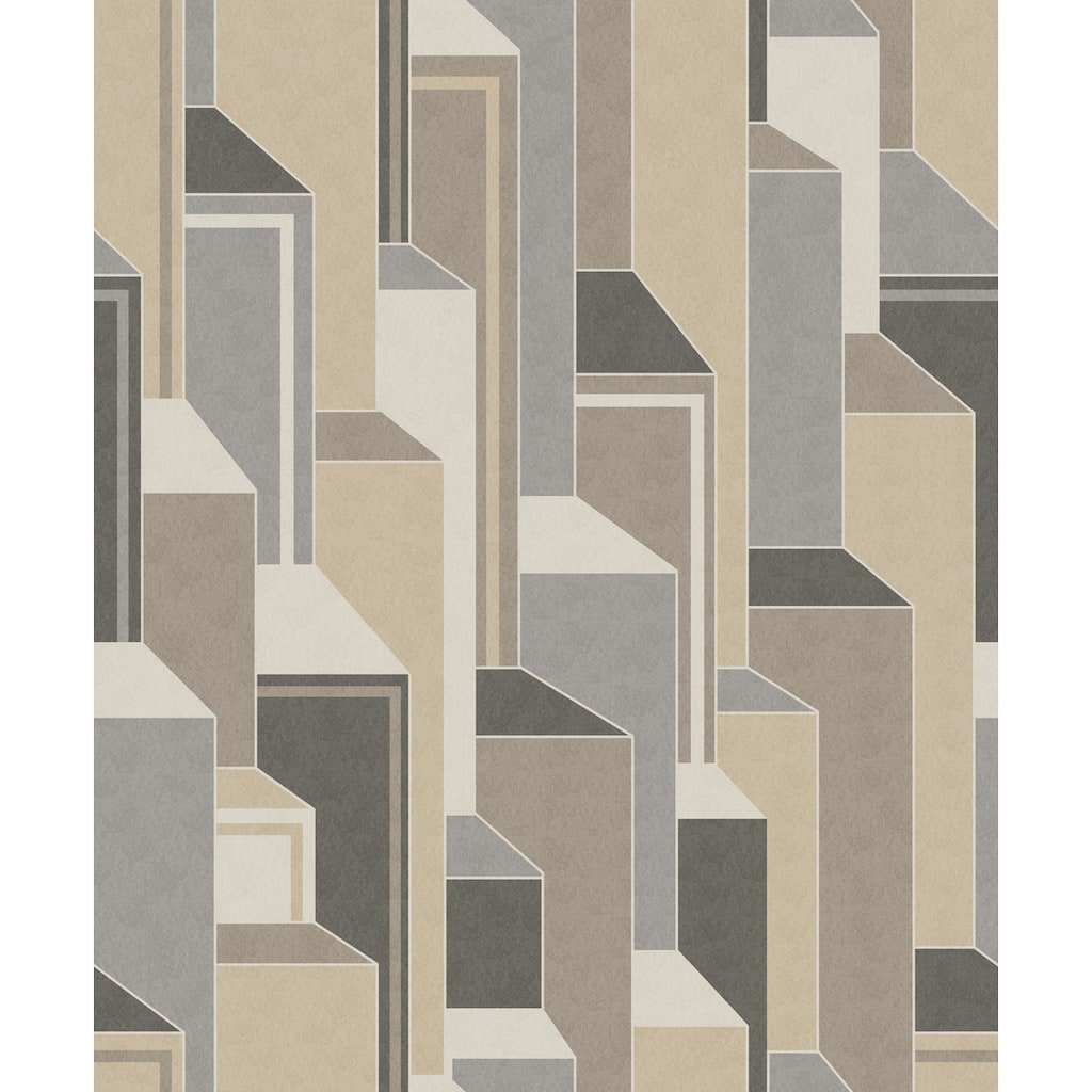 Seabrook Designs Deco Geometric Unpasted Wallpaper