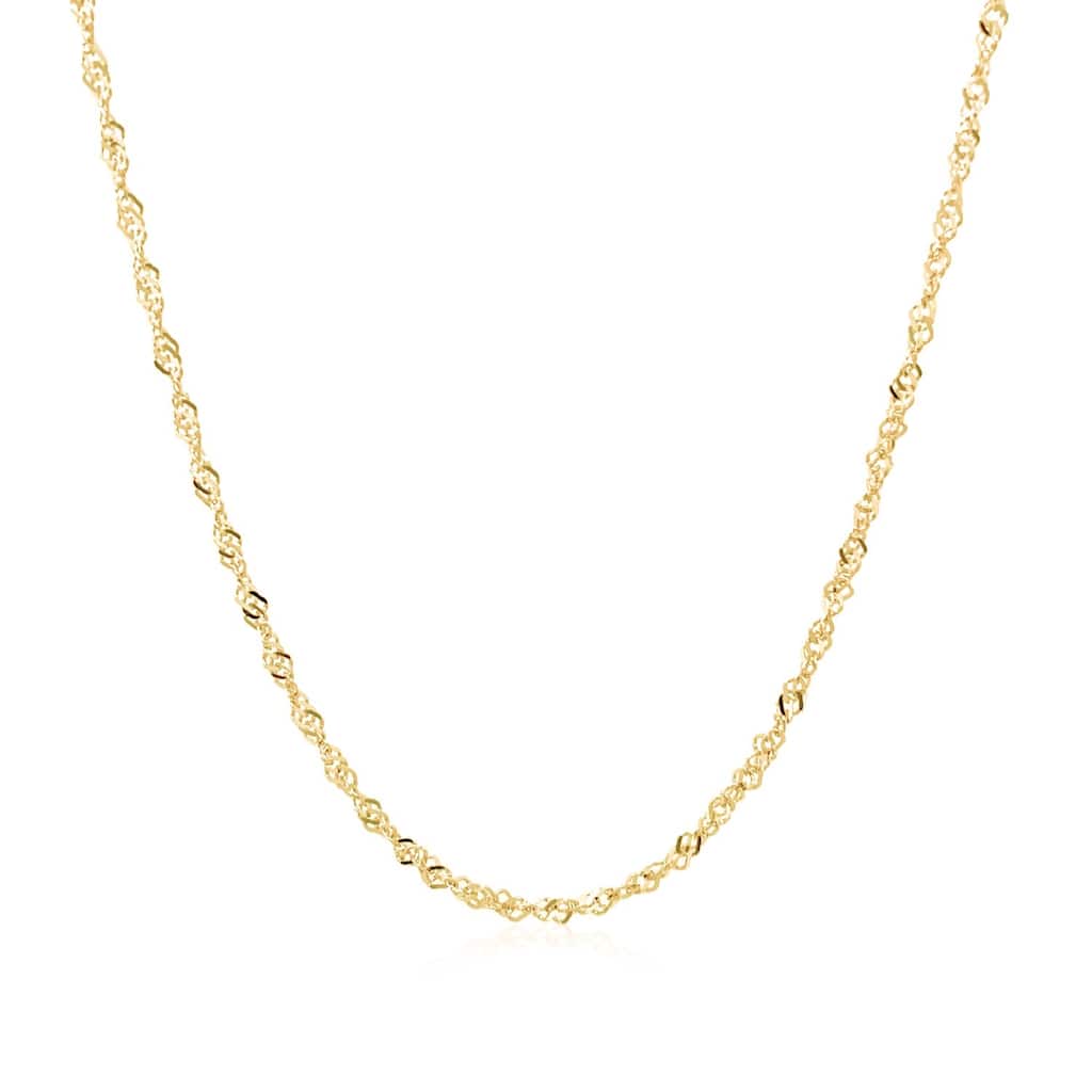 MayaMila 14k Yellow Gold Singapore Chain 1.5mm
