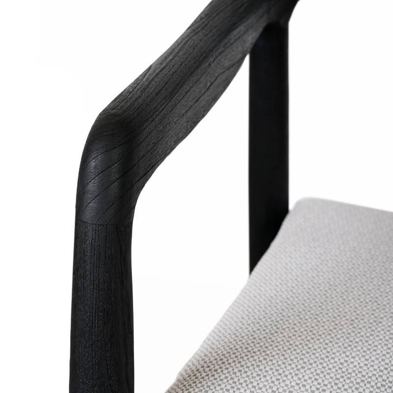 Classic Home Aria Outdoor Dining Chair in Black (Set of 2)