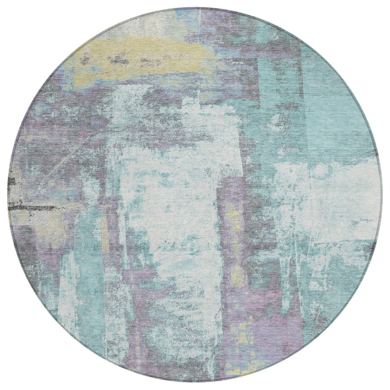 HomeRoots Abstract Transitional Rectangle Outdoor Rug