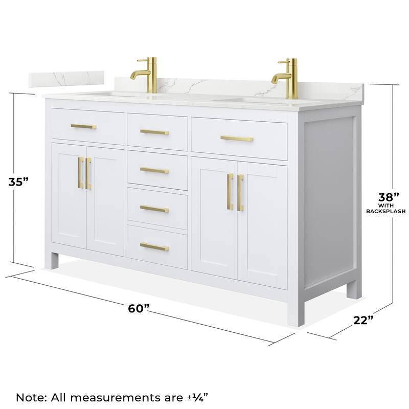 Wyndham Collection WCG2424-60D-QTZ-UNSMXX Beckett 60" Free Standing