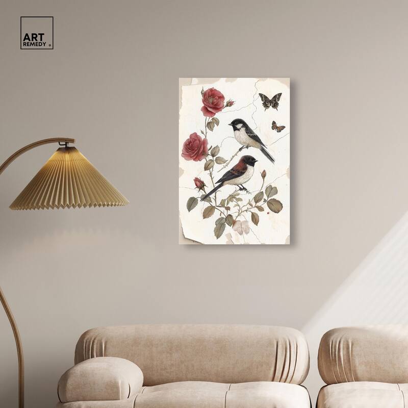 Birdsong and Bloom Canvas by Art Remedy, Gallery Wrapped