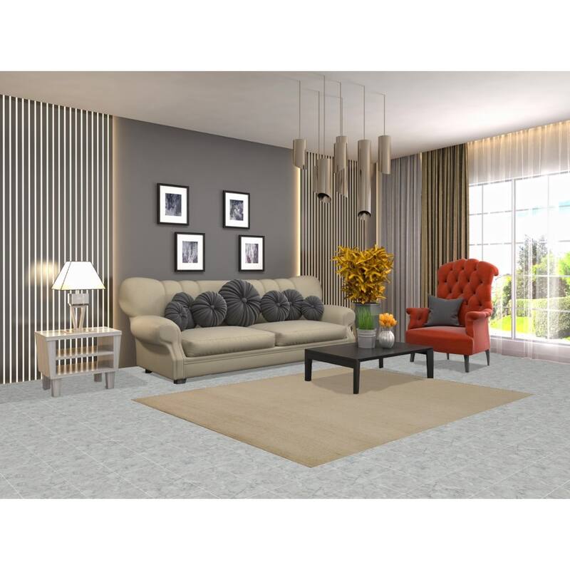 Gabbeh Modern Rug Oriental Beige Handmade Wool Carpet - 5'1"x 6'6"