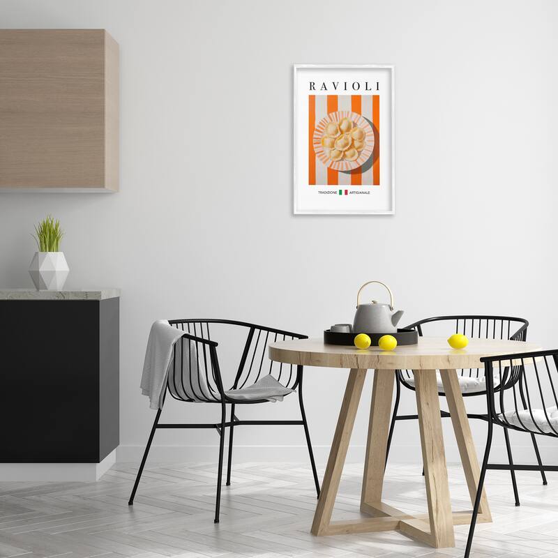 Stupell Traditional Ravioli Pasta Framed Giclee Art Design By Andreas Magnusson