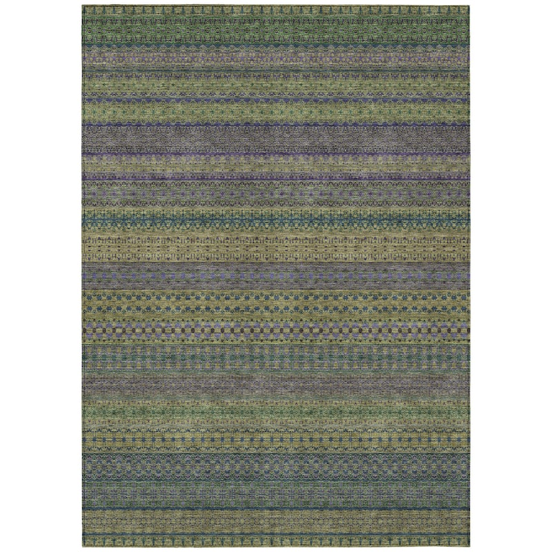 Jaso Stripe Weather Resistant Blended Style Outdoor Rug